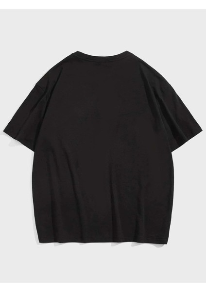 Unisex Siyah Regret Baskılı Oversize T-Shirt fiyatları