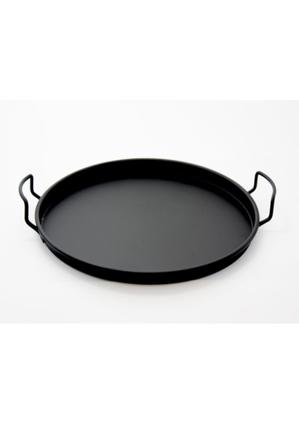 Sunumluk Metal Tepsi 24 cm Siyah