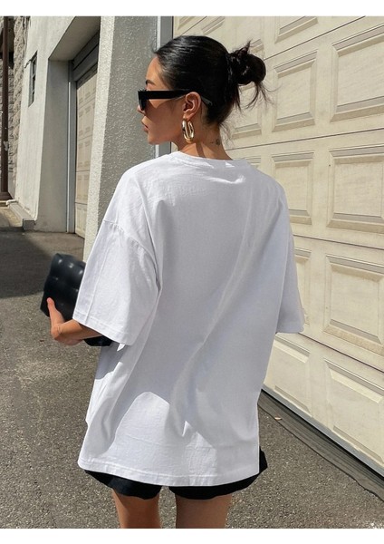 Oversize T-Shirt Optımıstıc Baskılı