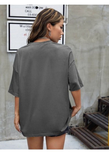 Los Angels Baskılı Oversize Salas T-Shirt Boyfriend fiyatları