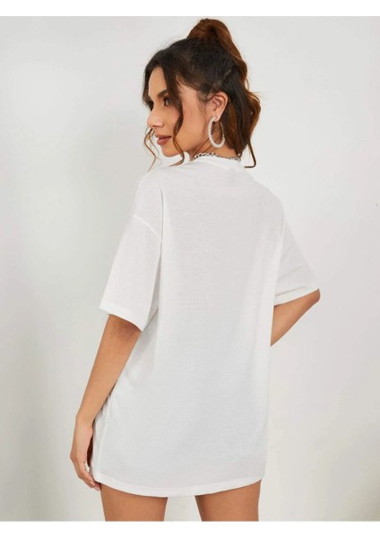 Kadın Paradise Baskılı Oversize T-Shirt fiyatları
