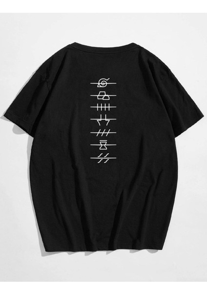 Unisex Naruto Baskılı Oversize T-Shirt