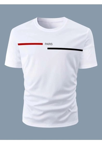 Paris Baskılı Oversize T-Shirt