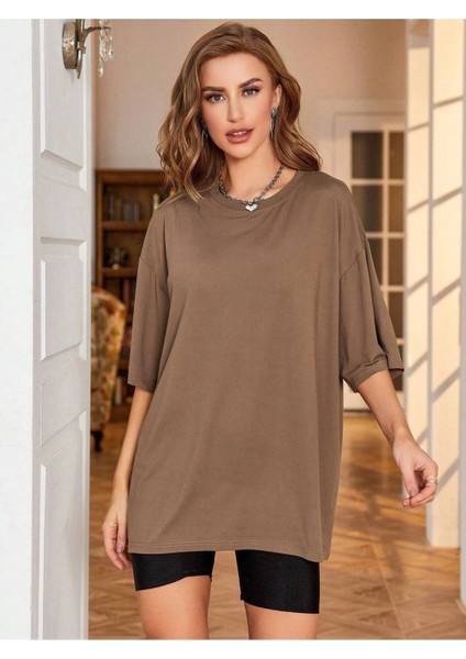 Düz Basic Unisex Oversize Salas T-Shirt Boyfriend
