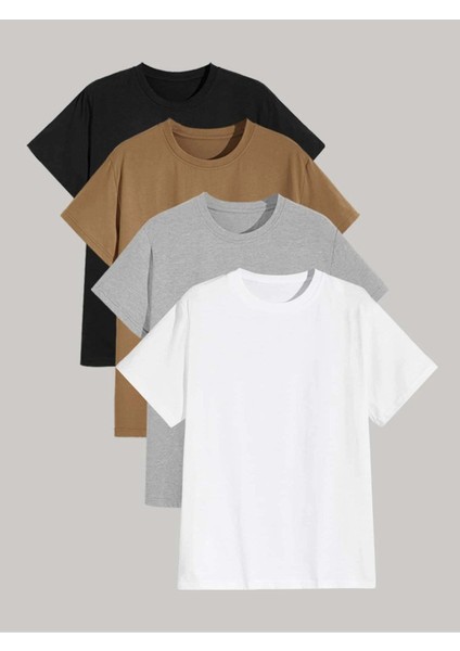 Erkek 4renk Oversize T-Shirt