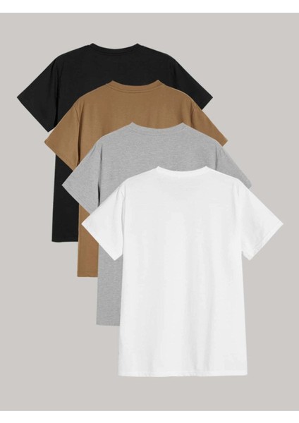 Erkek 4renk Oversize T-Shirt