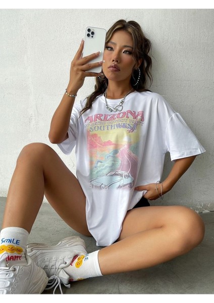 Beyaz Arizona Oversize T-Shirt fiyatları