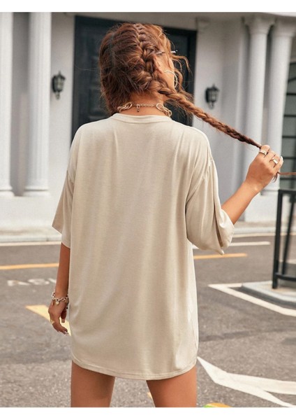 Kadın Baby Girl Baskılı Oversize T-Shirt modelleri