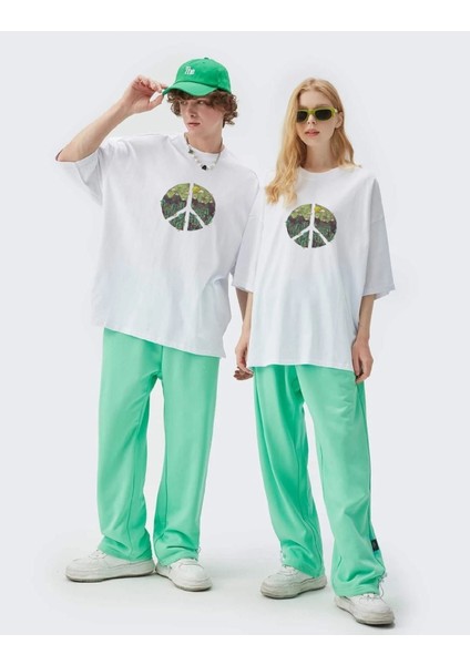 Unisex Save Trees Baskılı Oversize T-Shirt
