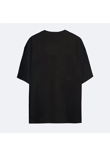 Unisex Anime Kaplan Baskılı Oversize T-Shirt