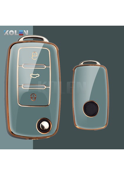 Sadece Yeşil Kasa Tpu Araba Anahtar Kılıfı Kapak Tutucu Kabuk Vw Volkswagen Polo Golf Passat Beetle Caddy Tiguan Skoda Octavia Kodiaq Seat Leon Altea Için (Yurt Dışından) fiyatları