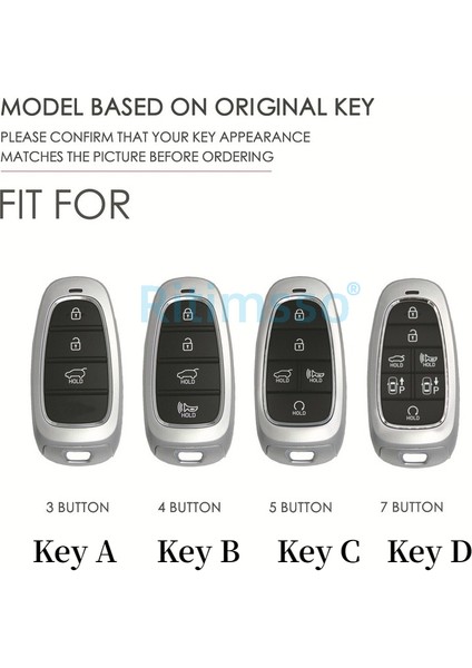 7 Btns Kahverengi Anahtar D Hyundai Solaris Sonata Hibrit Nexo Nx4 Yeni Grand Santa Fe Tucson Anahtarlı Giriş Anahtarlık El Yapımı Kılıf (Yurt Dışından) modelleri