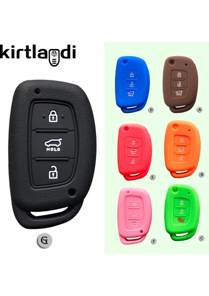 F Elma Yeşili Hyundai Elantra Tucson I40 I20 I10 IX35 IX45 Creta Santa Fe Solaris Accent Uzaktan Kumanda Kılıfı Oto Anahtarlık Silikon Kapak (Yurt Dışından)