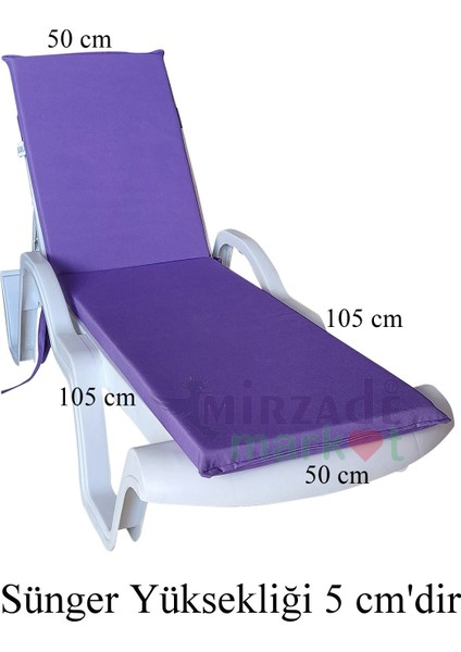 Şezlong Minderi Standart Su Geçirmez Malzeme-Mor