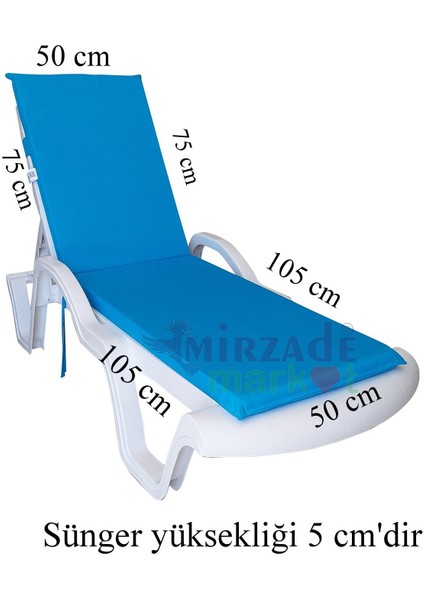 Şezlong Minderi Standart Su Geçirmez Malzeme-Turkuaz fırsatları