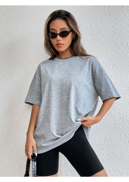 Düz Basic Unisex Oversize Salas T-Shirt Boyfriend