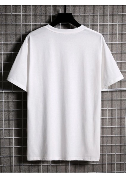 Unisex Anime Totoro Baskılı Oversize T-Shirt