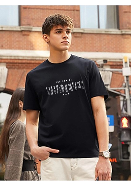 Siyah Oversize T-Shirt Whatever Baskılı modelleri