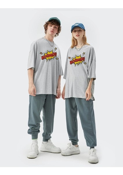 Unisex Boomer Baskılı Oversize T-Shirt