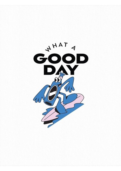 Good Day Baskılı Kadın Oversize Beyaz Salas T-Shirt Boyfriend modelleri