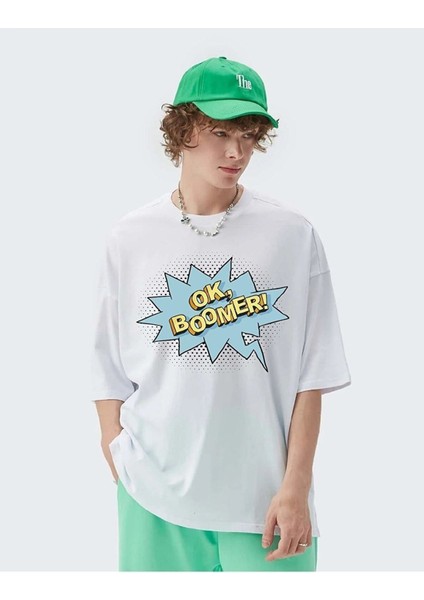 Unisex Boomer Baskılı Oversize T-Shirt fiyatları