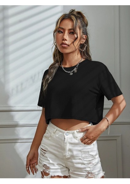 Kadın Crop Oversize Good Thıngs Baskılı fırsatları