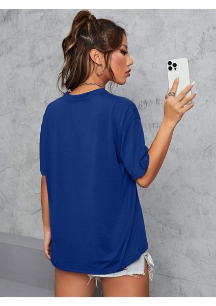 New York 1968 Baskılı Kadın Oversize Salas T-Shirt Boyfriend fiyatları