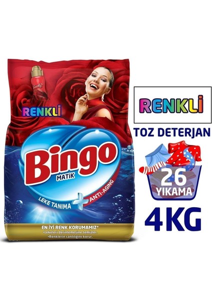 Matik Renkli Beyaz 4 kg + Renkli 4 kg Toz Çamaşır Deterjanı 2'li Set modelleri