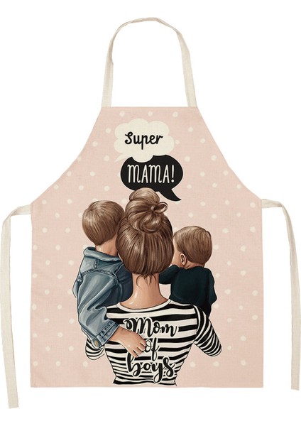 2Wq-14 Stili 68X55Cm Yetişkin Boyutu Ebeveyn-Çocuk Desen Temiz Sanat Önlüğü Ev Yemek Pişirme Mutfak Önlüğü Kafe Pamuk Ve Keten Moda Yeni Sıcak Satış Yetişkin Önlük (Yurt Dışından)