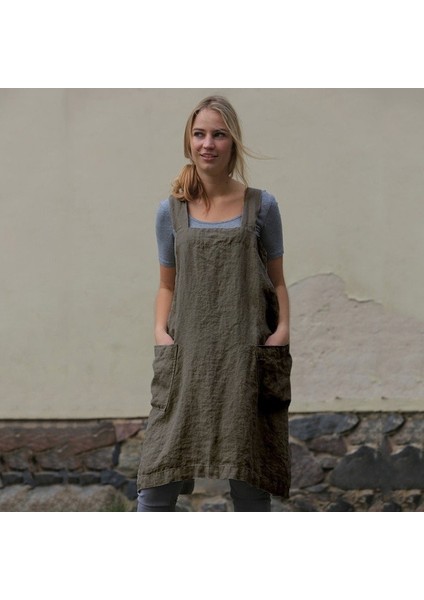 Siyah Stil Xxxl Japon Tarzı Pamuk Ve Keten Önlük Ev Düz Renk Çapraz Bağlı X Şekilli Sırt Mutfak Pişirme Kıyafeti Wf928 (Yurt Dışından) indirimleri