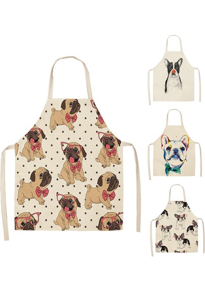 Wqtf2715 Stili 38X47Cm Çocuk Boyutu Keten Köpek Baskılı Mutfak Önlüğü Unisex Yemek Partisi Pişirme Önlüğü Komik Önlük Temizlik Önlüğü Wqtf27 (Yurt Dışından)