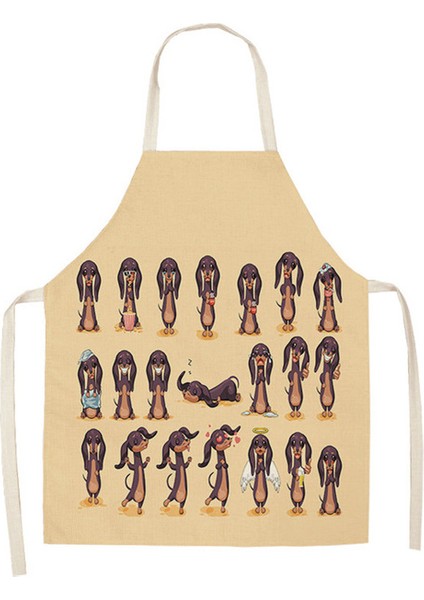 Wqtf2715 Stili 38X47Cm Çocuk Boyutu Keten Köpek Baskılı Mutfak Önlüğü Unisex Yemek Partisi Pişirme Önlüğü Komik Önlük Temizlik Önlüğü Wqtf27 (Yurt Dışından)