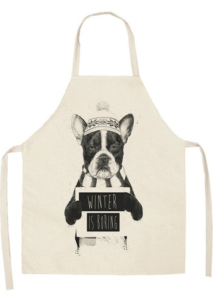 Wqtf2715 Stili 38X47Cm Çocuk Boyutu Keten Köpek Baskılı Mutfak Önlüğü Unisex Yemek Partisi Pişirme Önlüğü Komik Önlük Temizlik Önlüğü Wqtf27 (Yurt Dışından)