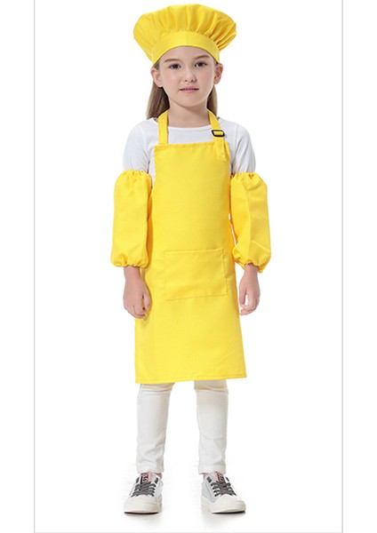 Şarap Kırmızısı Tarzı M Beden Çocuklar Için Polyester Önlük Boyama Önlüğü Çocuklar Için Fırın Önlüğü Seti Şef Şapkası Logo Basılabilir (Yurt Dışından)