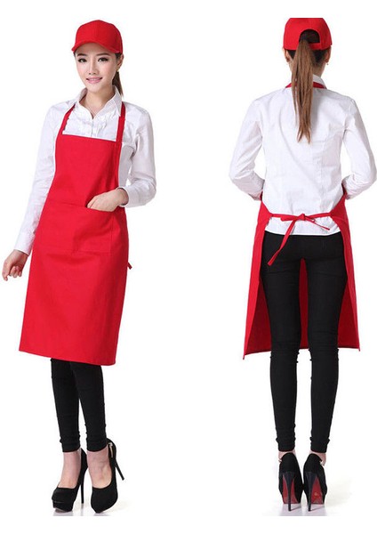 No.3 Tarzı Renkli 9 Renk Unisex Yemek Pişirme Hizmet Mutfak Önlüğü Tabard Kafeterya Barmen Şef Bbq Önlüğü Hizmet Üniforması (Yurt Dışından)