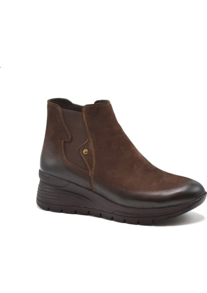 Kadın Hakiki Deri Fermuarlı Airflow Bot 2313034K - Kahve - 36
