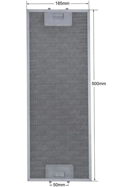 2ADET 185X500 mm Davlumbaz Yağ Filtresi Aspiratör Yağ Filtresi Aksesuar, O11