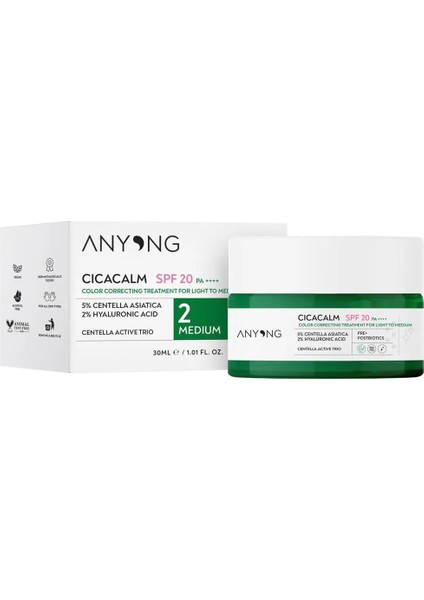 Cica Tiger Grass Ton Eşitleyici Krem Medium 20 Spf 30 ml Orta Cilt Tonları