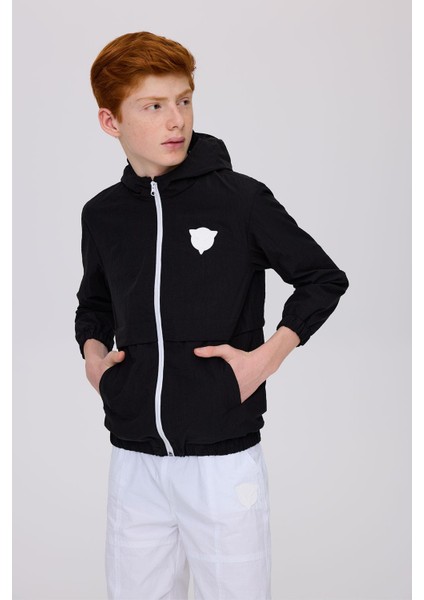 Bg Store Erkek Çocuk Siyah Yağmurluk