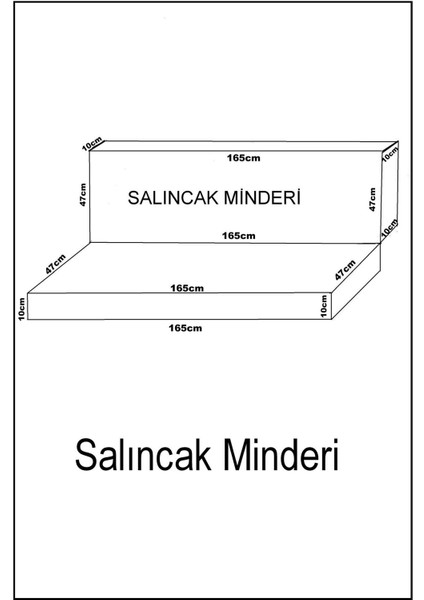 Elit Salıncak Minderi Taç Su Itici Kumaş Gri Sünger Fermuarlı Komple SET-33712-01