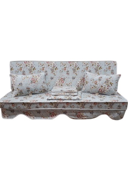 Elit Salıncak Minderi Taç Su Itici Kumaş Gri Sünger Fermuarlı Komple SET-32280-01