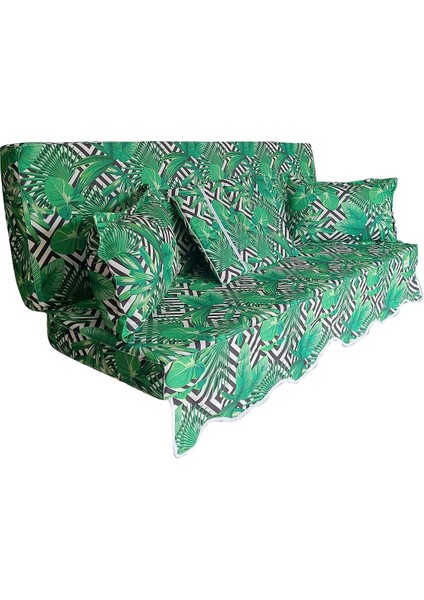 Sofa Soft Kumaş Tentesiz 28 Dns Sünger Salıncak Minderi-Sofa Salıncak Yeşil Çift Yaprak fiyatları