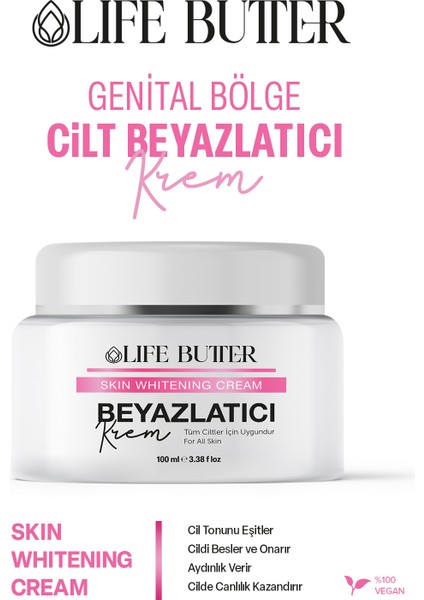 Genital,göğüs Kalça Sıkılaştırıcıı Beyazlatıcı Krem Koltuk-Altı-Diz-Dirsek Göğüs Ucu Çatlak Kremi