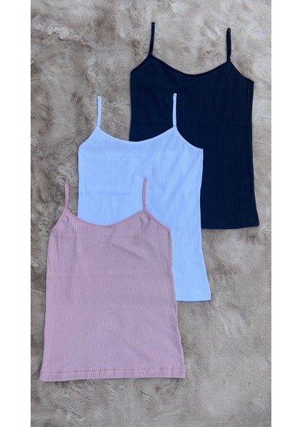 Fitilli, 3 Lü Pk. Kadın Atlet 100% Pamuk Organik indirimleri