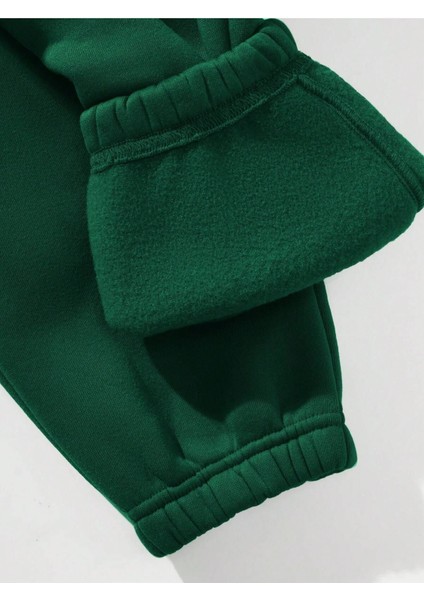 Jogger Beyaz Sweatshirt Alt Üst Eşofman Takımı Oversize Bisiklet Yaka