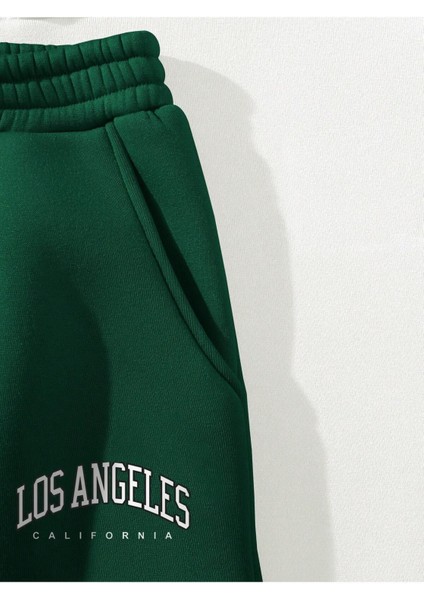 Jogger Beyaz Sweatshirt Alt Üst Eşofman Takımı Oversize Bisiklet Yaka