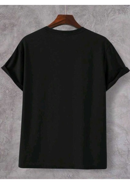 Erkek Minimal Palmiye Baskılı Sokak Stili Şort T-Shirt Takım Oversize Salaş