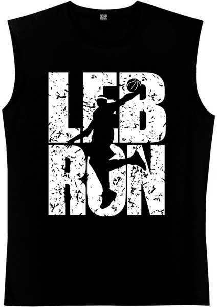 Lebron Yazı Siyah Kesik Kol / Kolsuz Erkek T-Shirt fiyatları