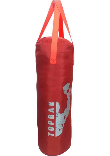 Boks Torbası Eldiven ve Karabina Hediyeli Içi Dolu 60X22CM Kırmızı