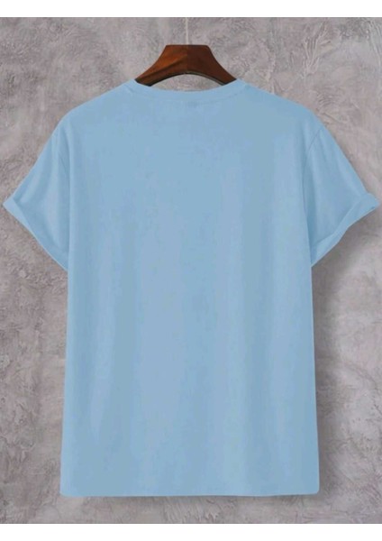 Erkek Minimal Palmiye Baskılı Sokak Stili Şort T-Shirt Takım Oversize Salaş